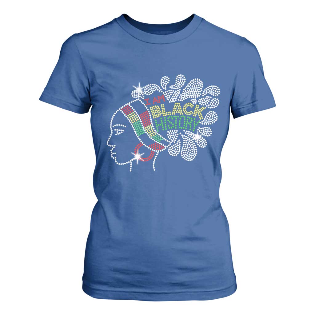 I Am Black History T Shirt For Women Black Girl Sparkling