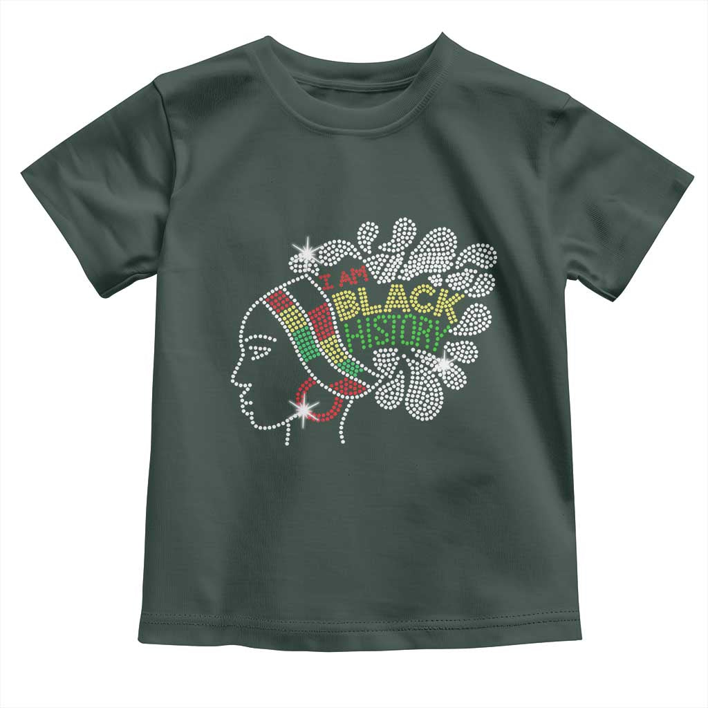 I Am Black History Toddler T Shirt Black Girl Sparkling