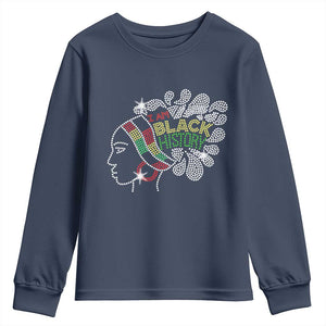 I Am Black History Youth Sweatshirt Black Girl Sparkling