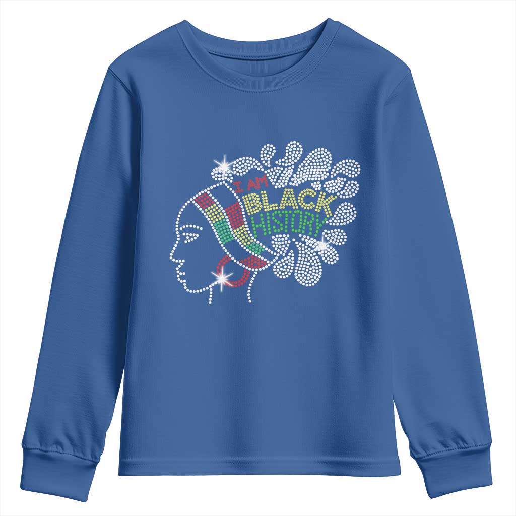 I Am Black History Youth Sweatshirt Black Girl Sparkling