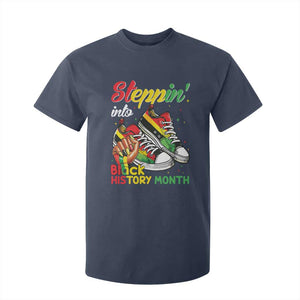 Stepping Into Black History Month T Shirt For Kid Proud Black Girls Sneakers
