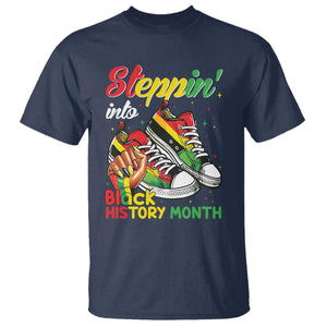 Stepping Into Black History Month T Shirt Proud Black Girls Sneakers