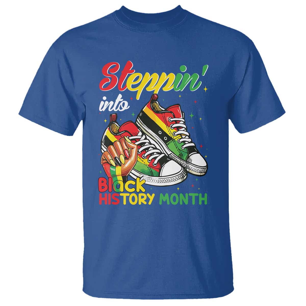 Stepping Into Black History Month T Shirt Proud Black Girls Sneakers