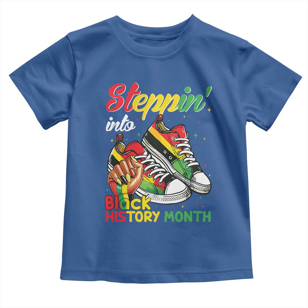 Stepping Into Black History Month Toddler T Shirt Proud Black Girls Sneakers