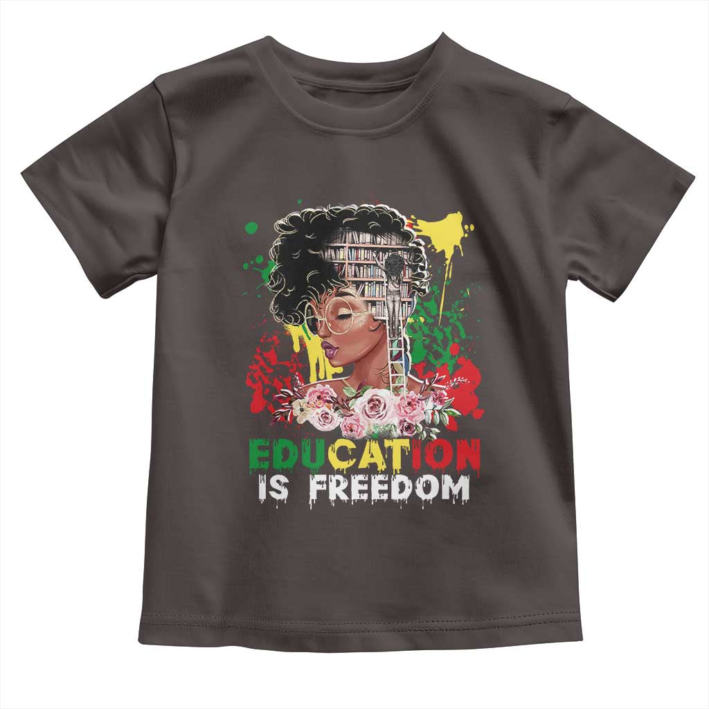Education Is Freedom Baby Shirt Black Educated Girls African American
