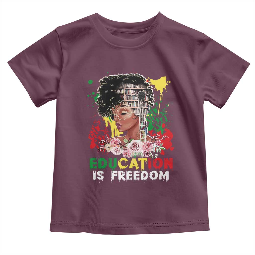 Education Is Freedom Baby Shirt Black Educated Girls African American