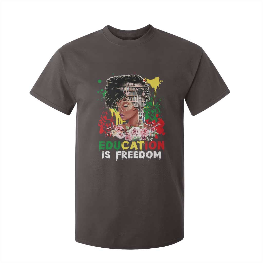 Education Is Freedom T Shirt For Kid Black Educated Girls African American