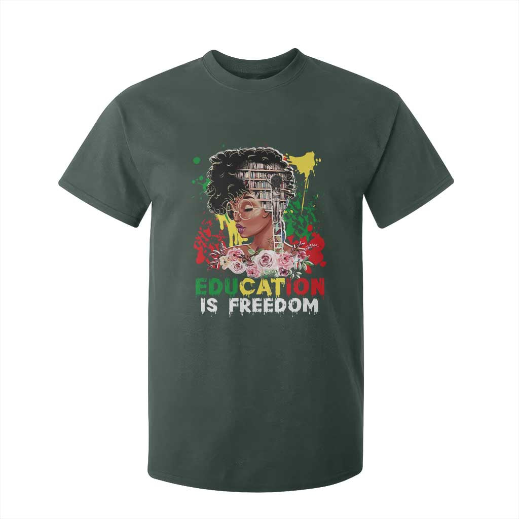 Education Is Freedom T Shirt For Kid Black Educated Girls African American