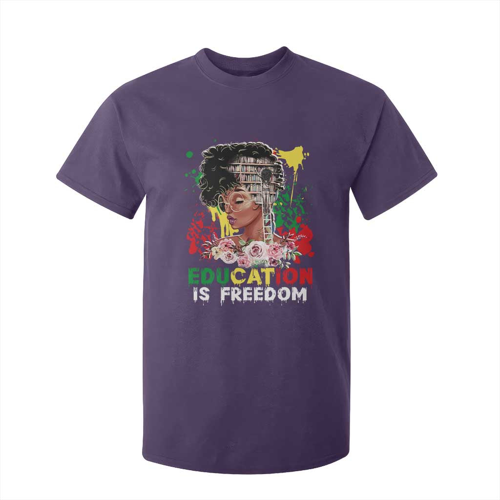 Education Is Freedom T Shirt For Kid Black Educated Girls African American
