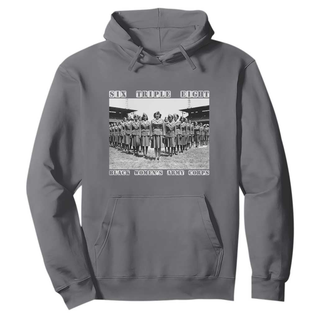 6888th Battalion 6 Triple 8 Hoodie Black Women's Army Corps