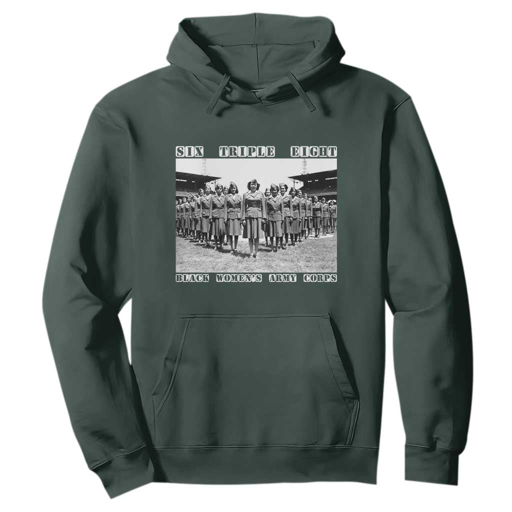 6888th Battalion 6 Triple 8 Hoodie Black Women's Army Corps