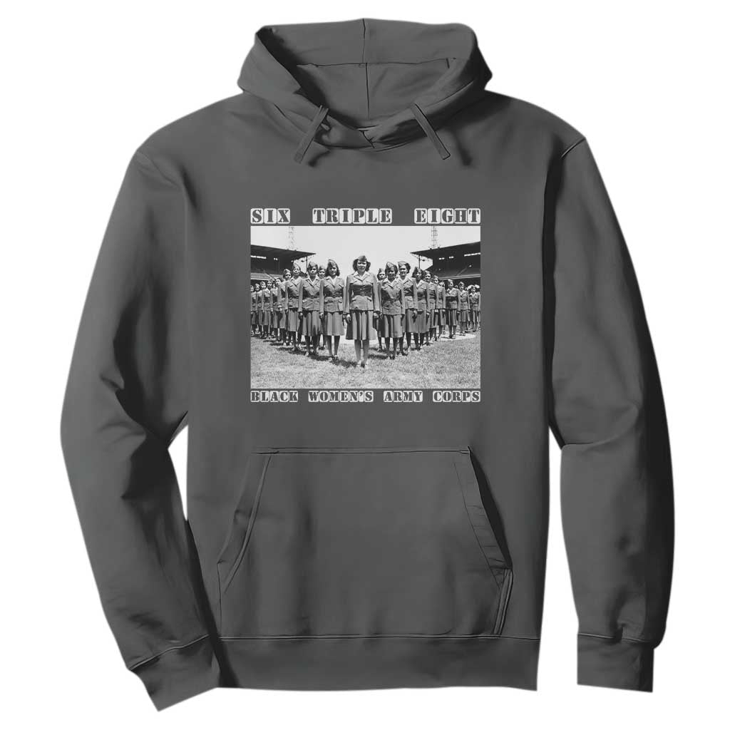 6888th Battalion 6 Triple 8 Hoodie Black Women's Army Corps