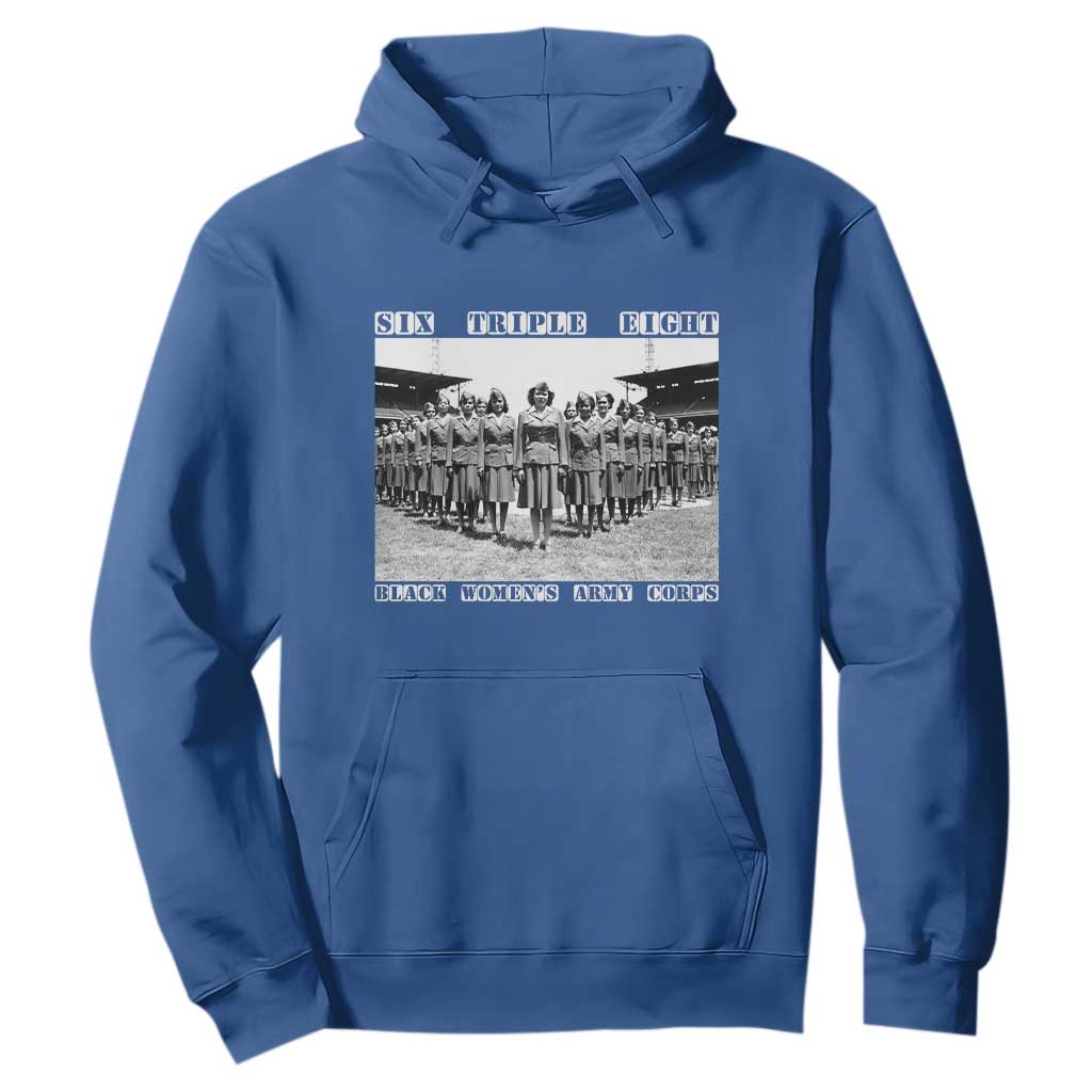 6888th Battalion 6 Triple 8 Hoodie Black Women's Army Corps
