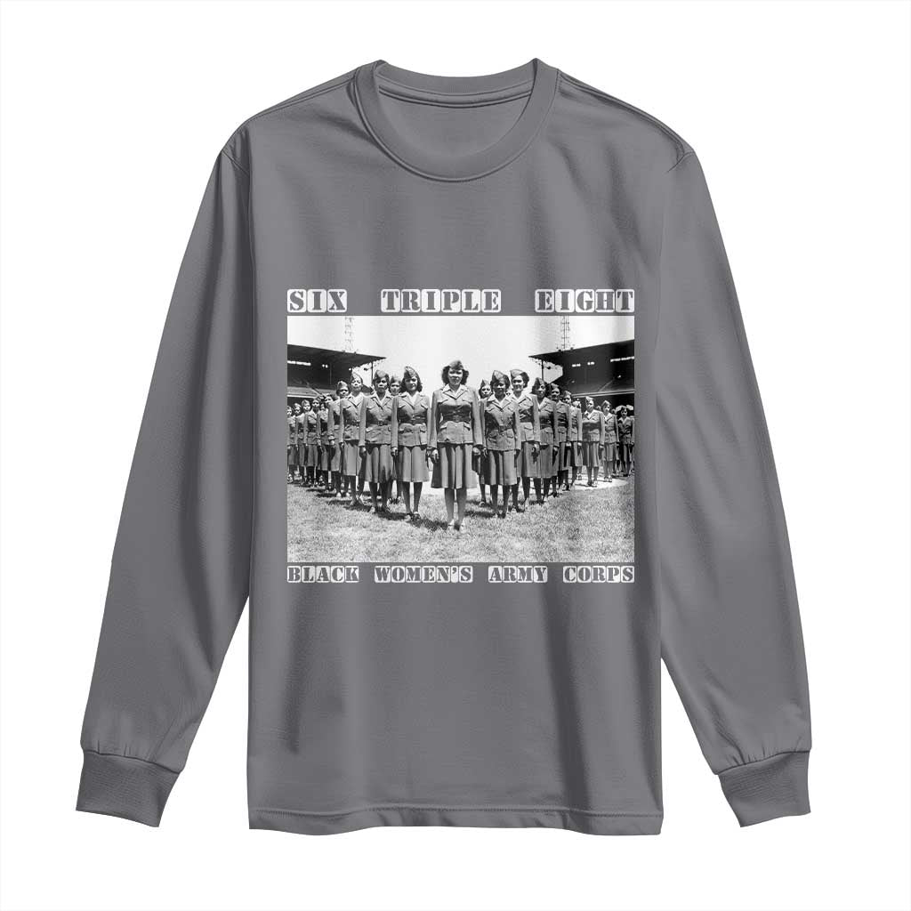 6888th Battalion 6 Triple 8 Long Sleeve Shirt Black Women's Army Corps