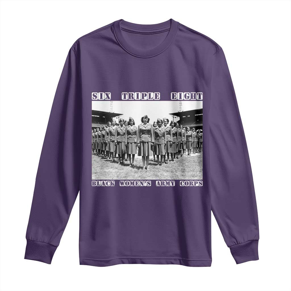 6888th Battalion 6 Triple 8 Long Sleeve Shirt Black Women's Army Corps