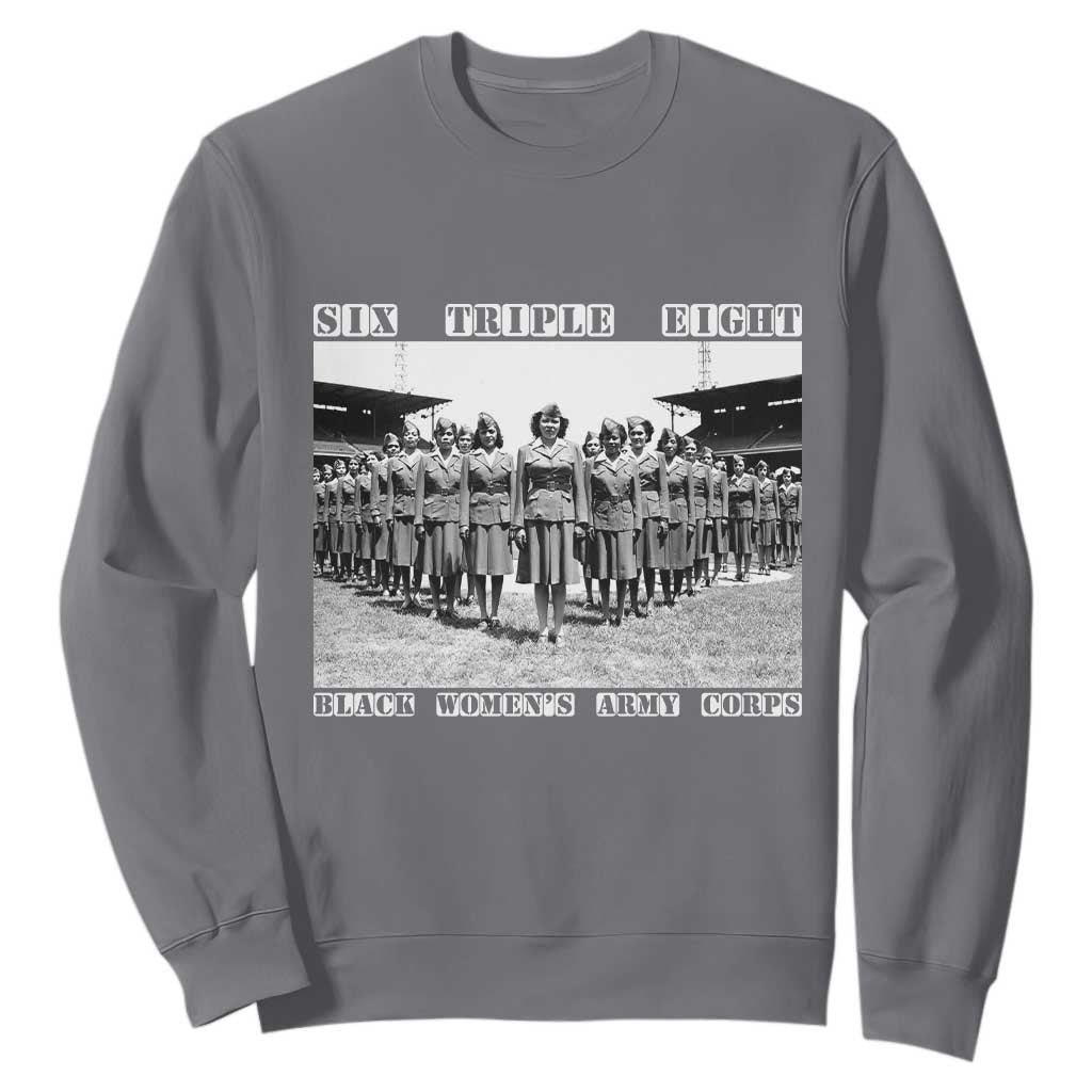 6888th Battalion 6 Triple 8 Sweatshirt Black Women's Army Corps