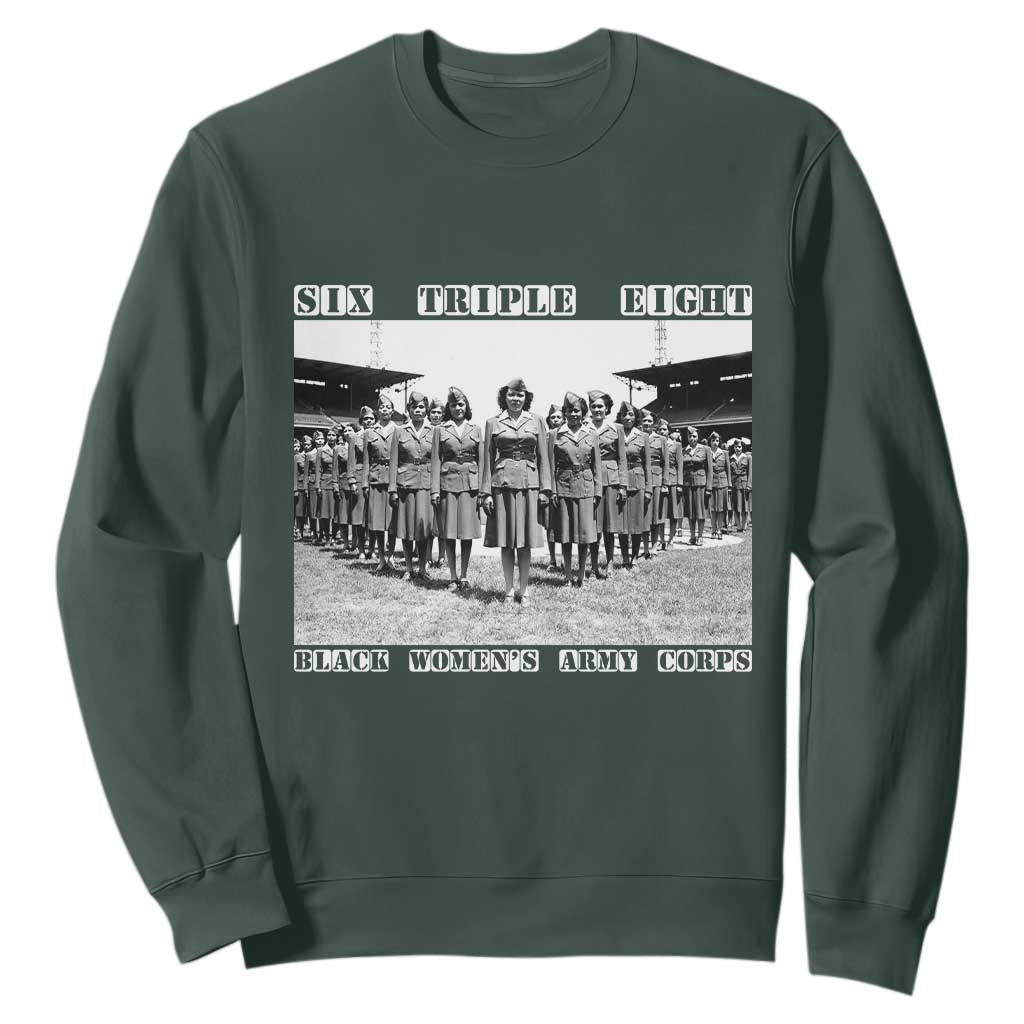 6888th Battalion 6 Triple 8 Sweatshirt Black Women's Army Corps
