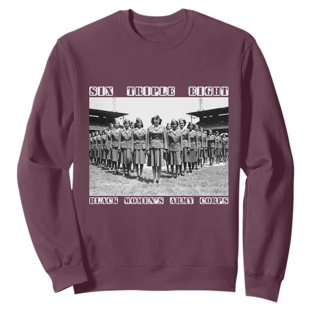 6888th Battalion 6 Triple 8 Sweatshirt Black Women's Army Corps