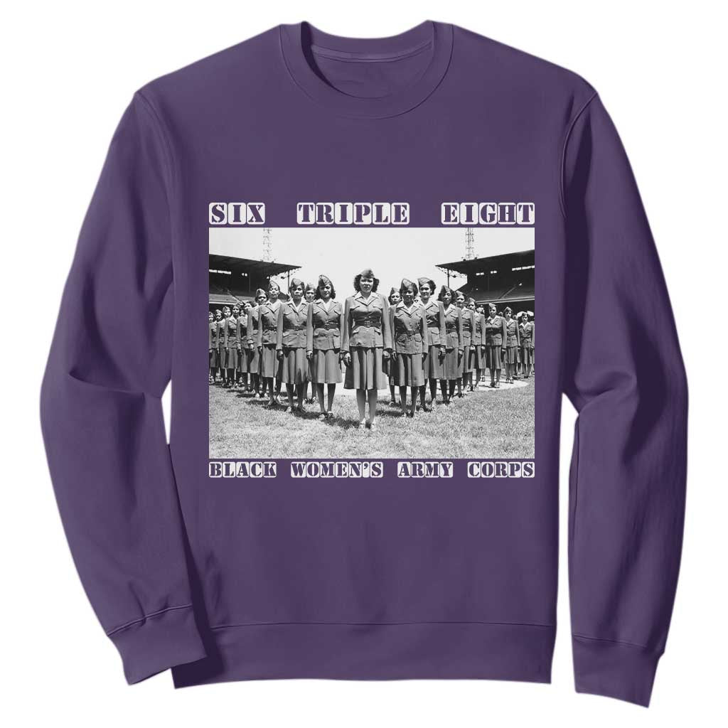 6888th Battalion 6 Triple 8 Sweatshirt Black Women's Army Corps