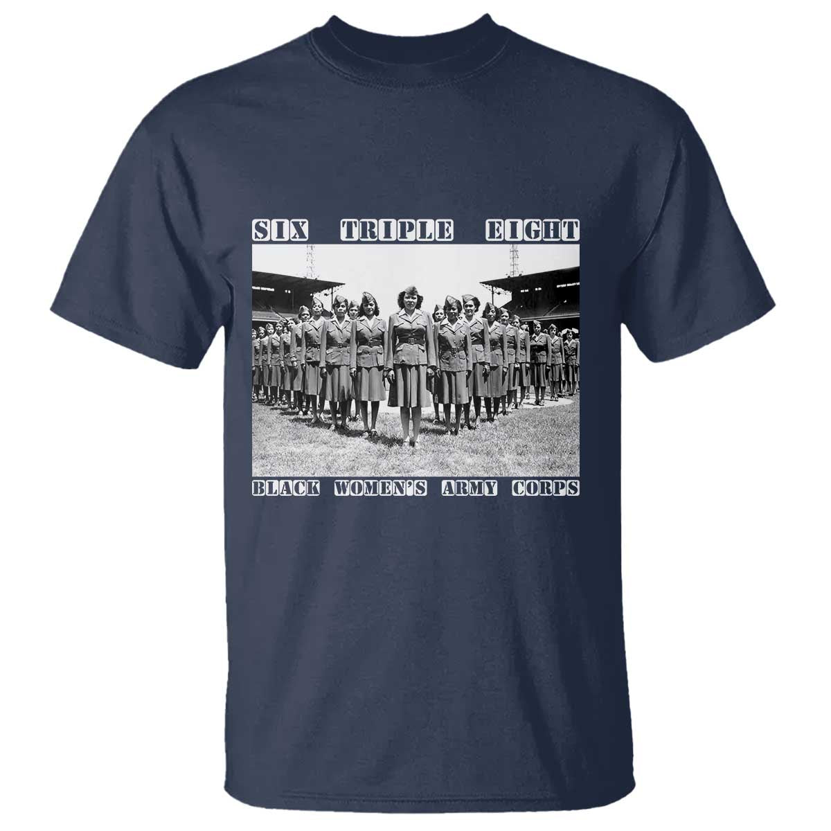 6888th Battalion 6 Triple 8 T Shirt Black Women's Army Corps