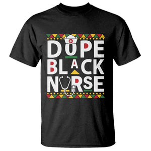Dope Black Nurse T Shirt Proud Afro Melanin RN