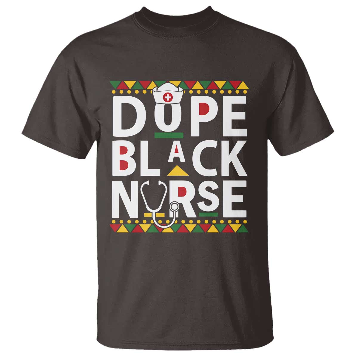 Dope Black Nurse T Shirt Proud Afro Melanin RN