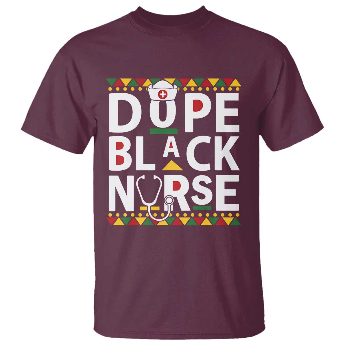 Dope Black Nurse T Shirt Proud Afro Melanin RN