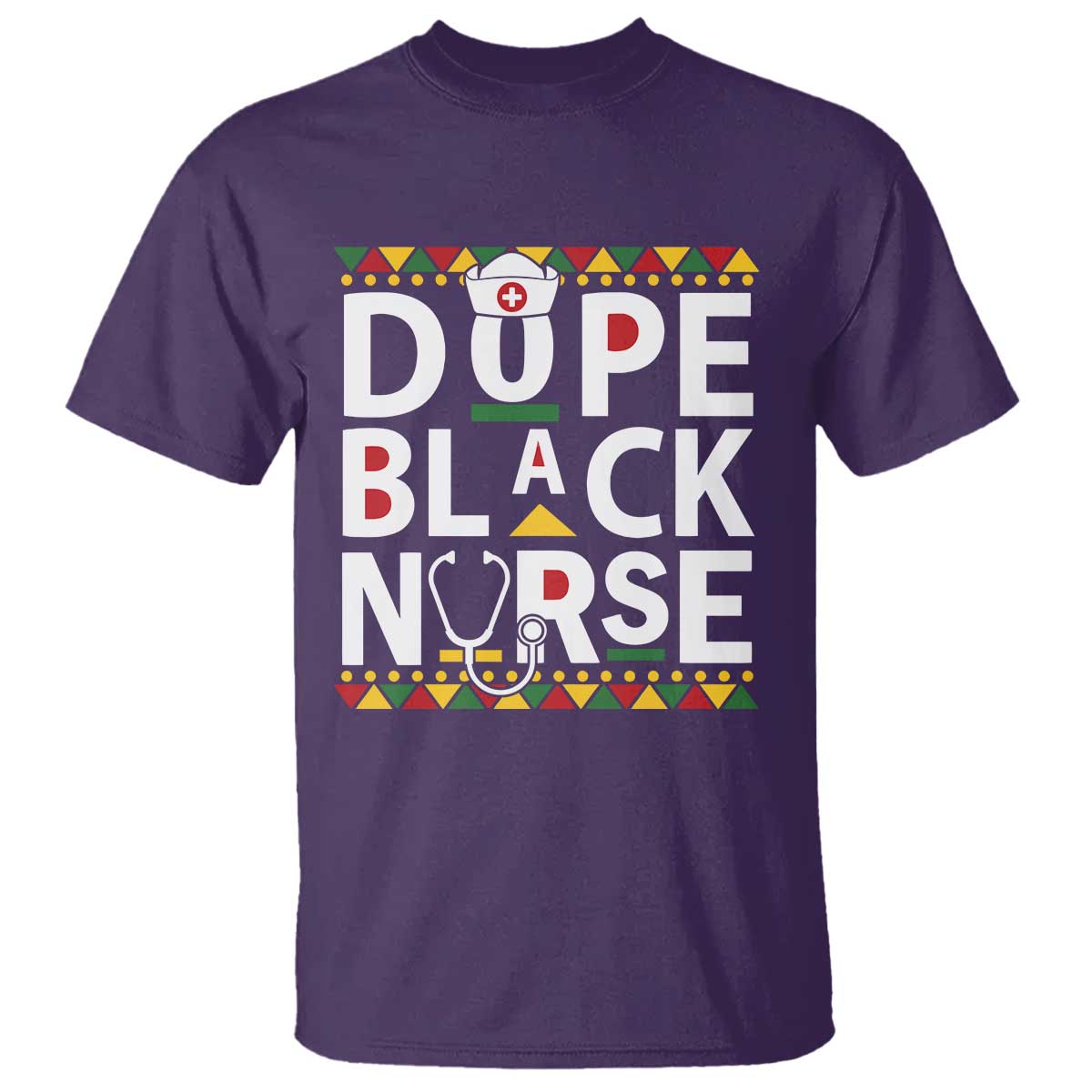Dope Black Nurse T Shirt Proud Afro Melanin RN