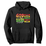 God Says I Am Affirmation Juneteenth Hoodie Christian Faith Black Excellence Pan-African Colors - African Pride