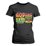 God Says I Am Affirmation Juneteenth T Shirt For Women Christian Faith Black Excellence Pan-African Colors - African Pride
