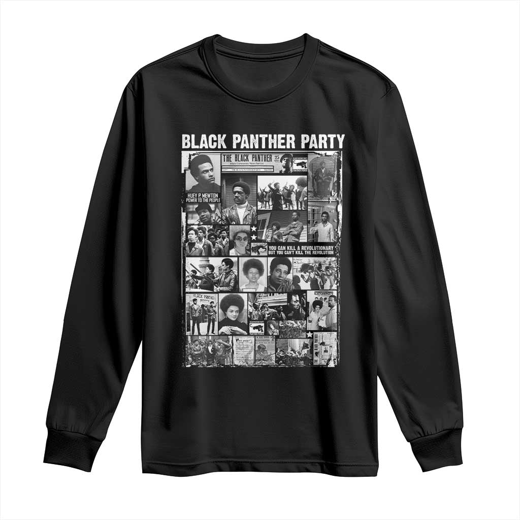 Black Panther Party Legacy Long Sleeve Shirt Revolutionary Tribute to Huey P Newton Movement - African Pride