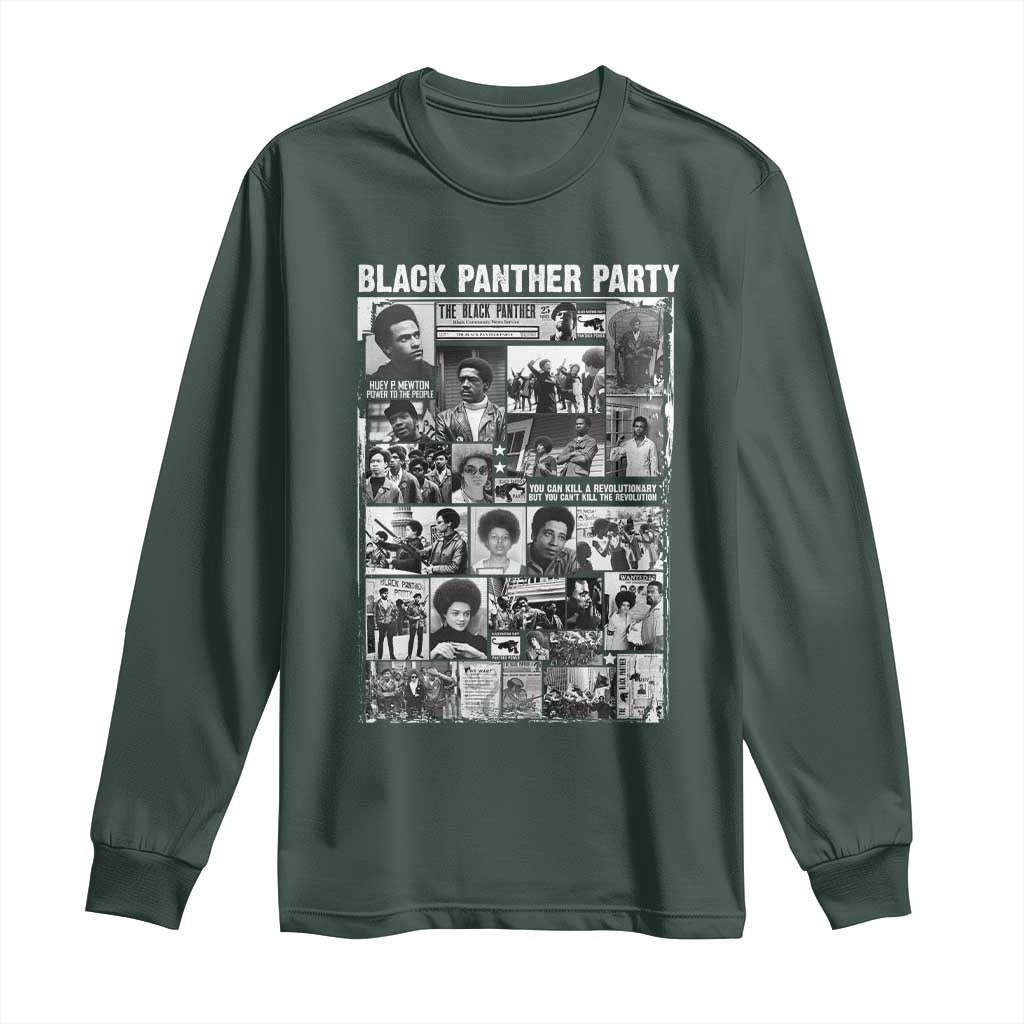 Black Panther Party Legacy Long Sleeve Shirt Revolutionary Tribute to Huey P Newton Movement - African Pride