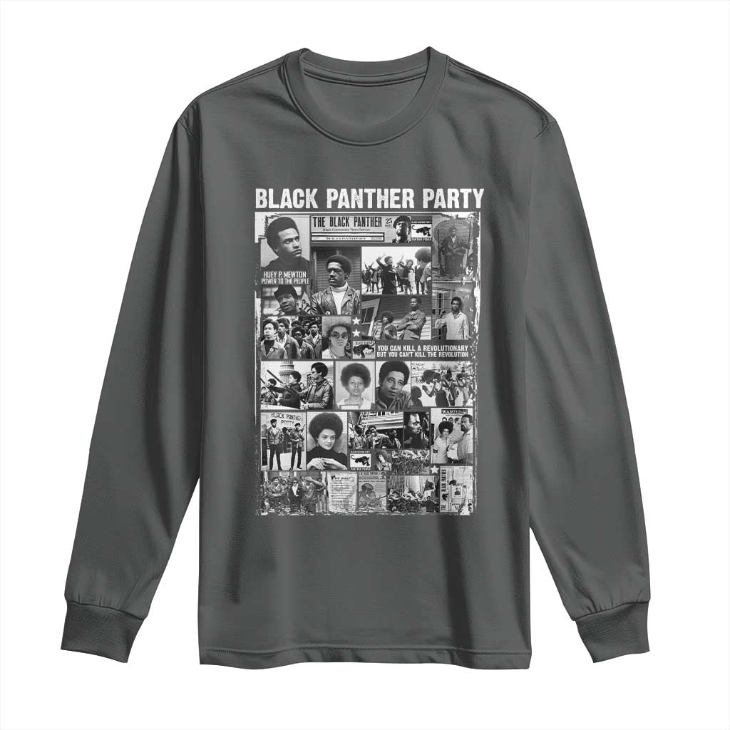 Black Panther Party Legacy Long Sleeve Shirt Revolutionary Tribute to Huey P Newton Movement - African Pride