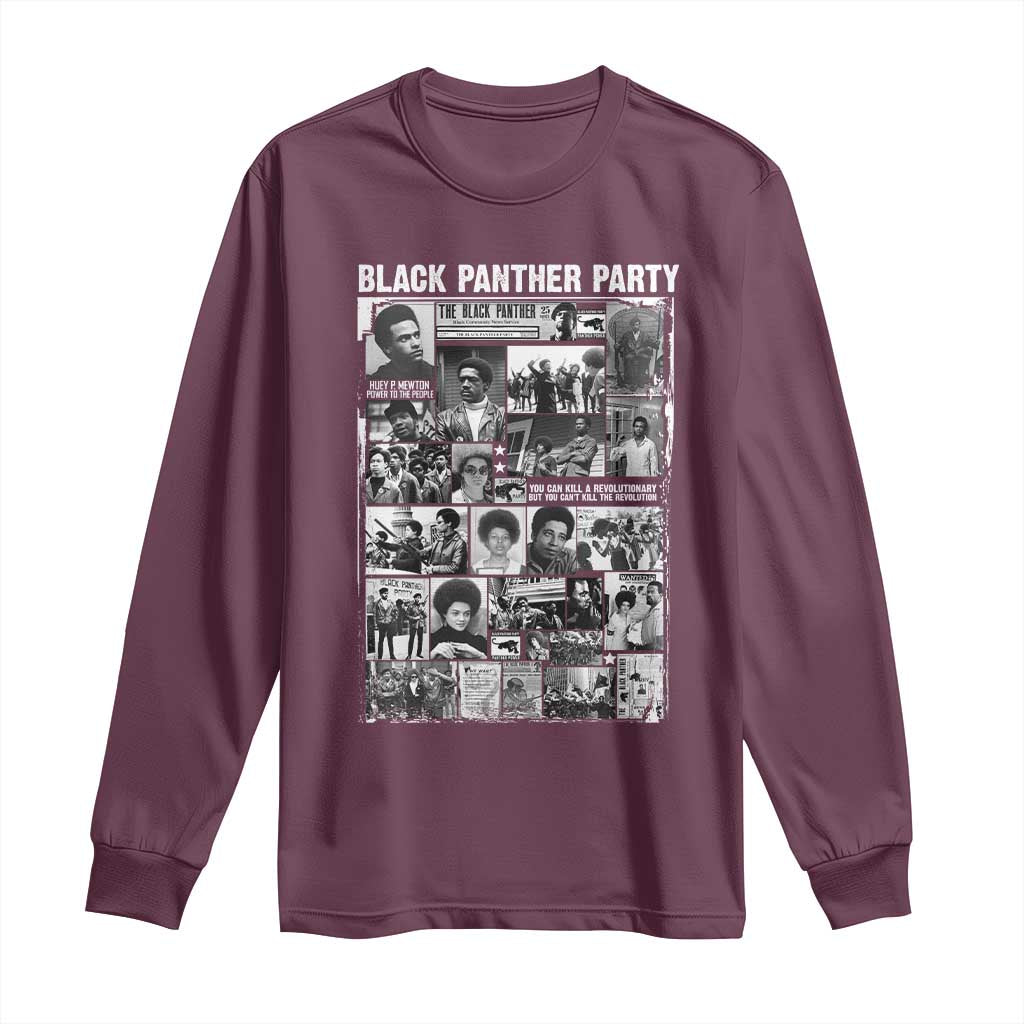 Black Panther Party Legacy Long Sleeve Shirt Revolutionary Tribute to Huey P Newton Movement - African Pride