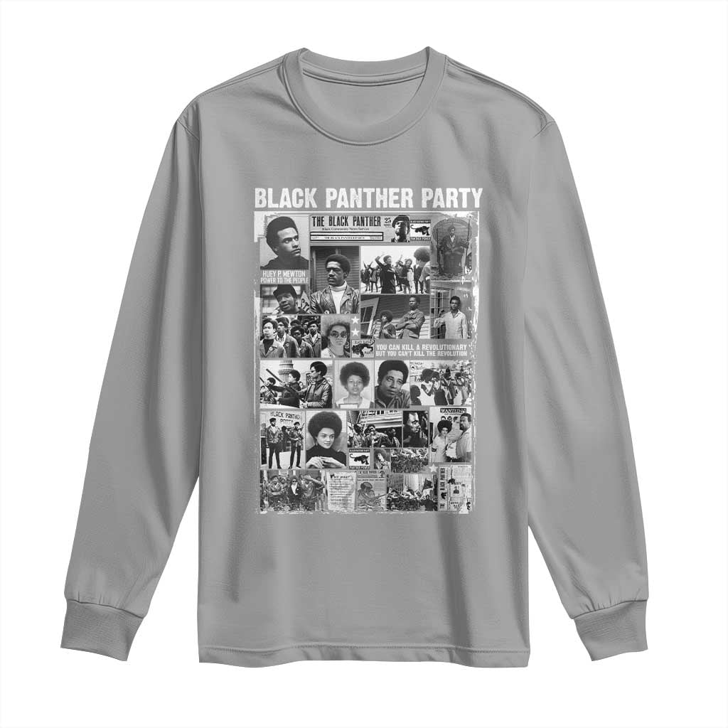 Black Panther Party Legacy Long Sleeve Shirt Revolutionary Tribute to Huey P Newton Movement - African Pride