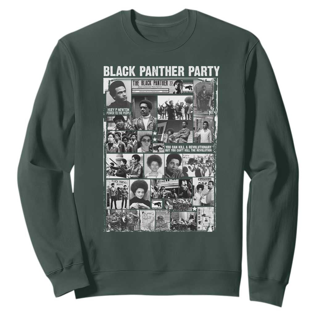 Black Panther Party Legacy Sweatshirt Revolutionary Tribute to Huey P Newton Movement - African Pride