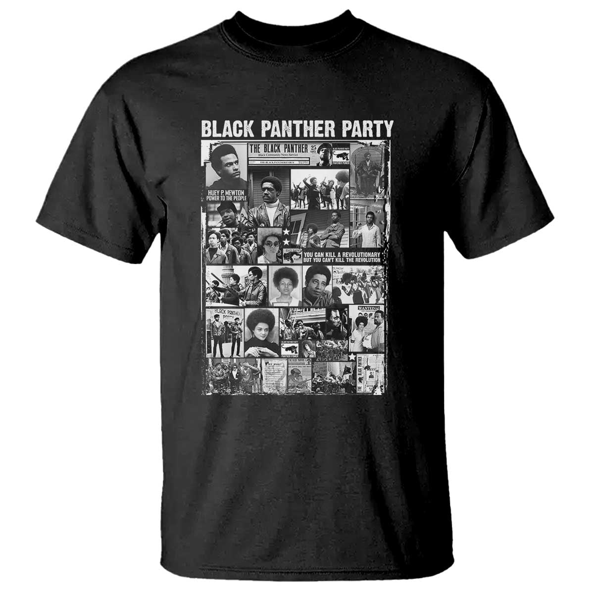 Black Panther Party Legacy T Shirt Revolutionary Tribute to Huey P Newton Movement - African Pride