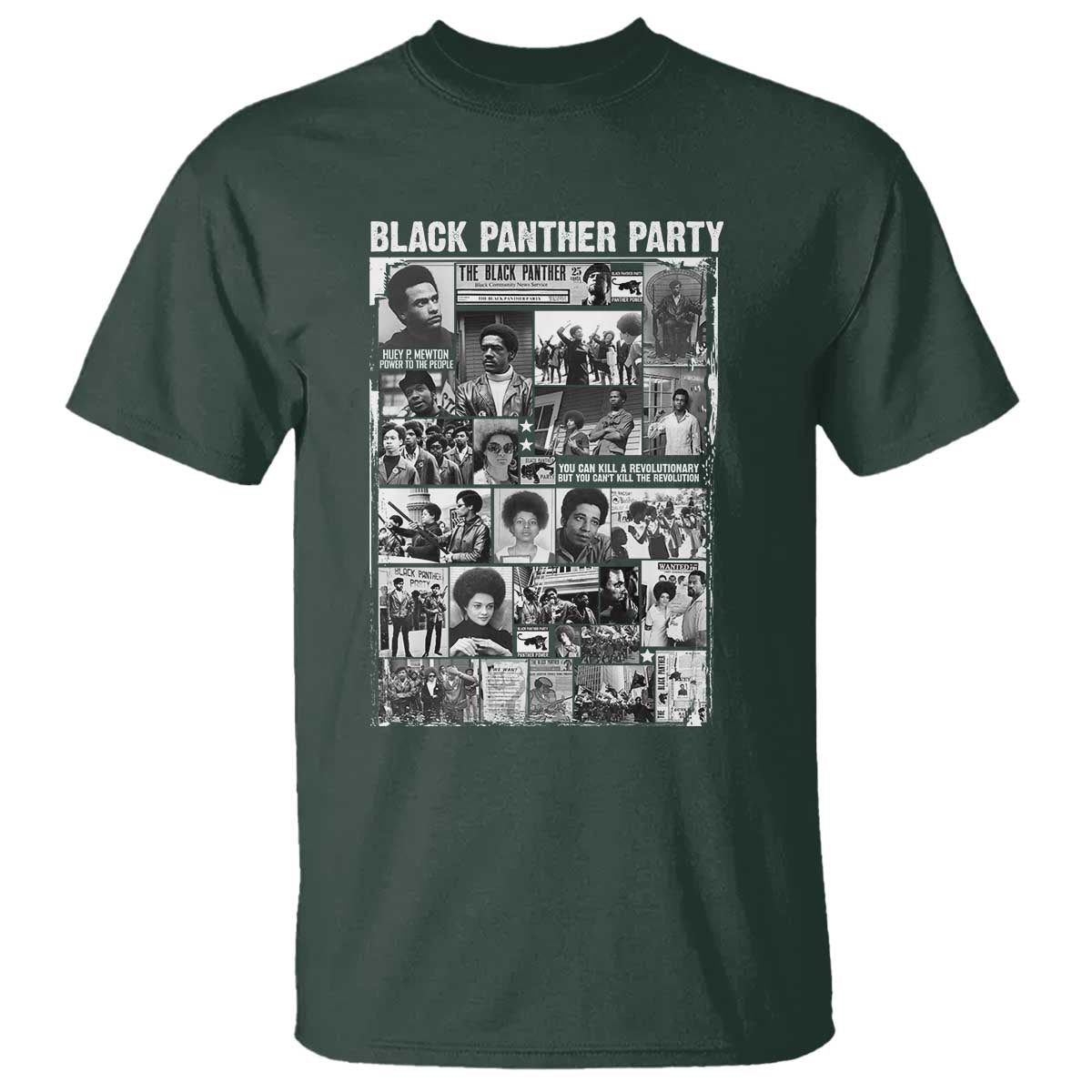 Black Panther Party Legacy T Shirt Revolutionary Tribute to Huey P Newton Movement - African Pride