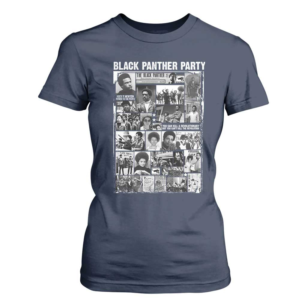 Black Panther Party Legacy T Shirt For Women Revolutionary Tribute to Huey P Newton Movement - African Pride