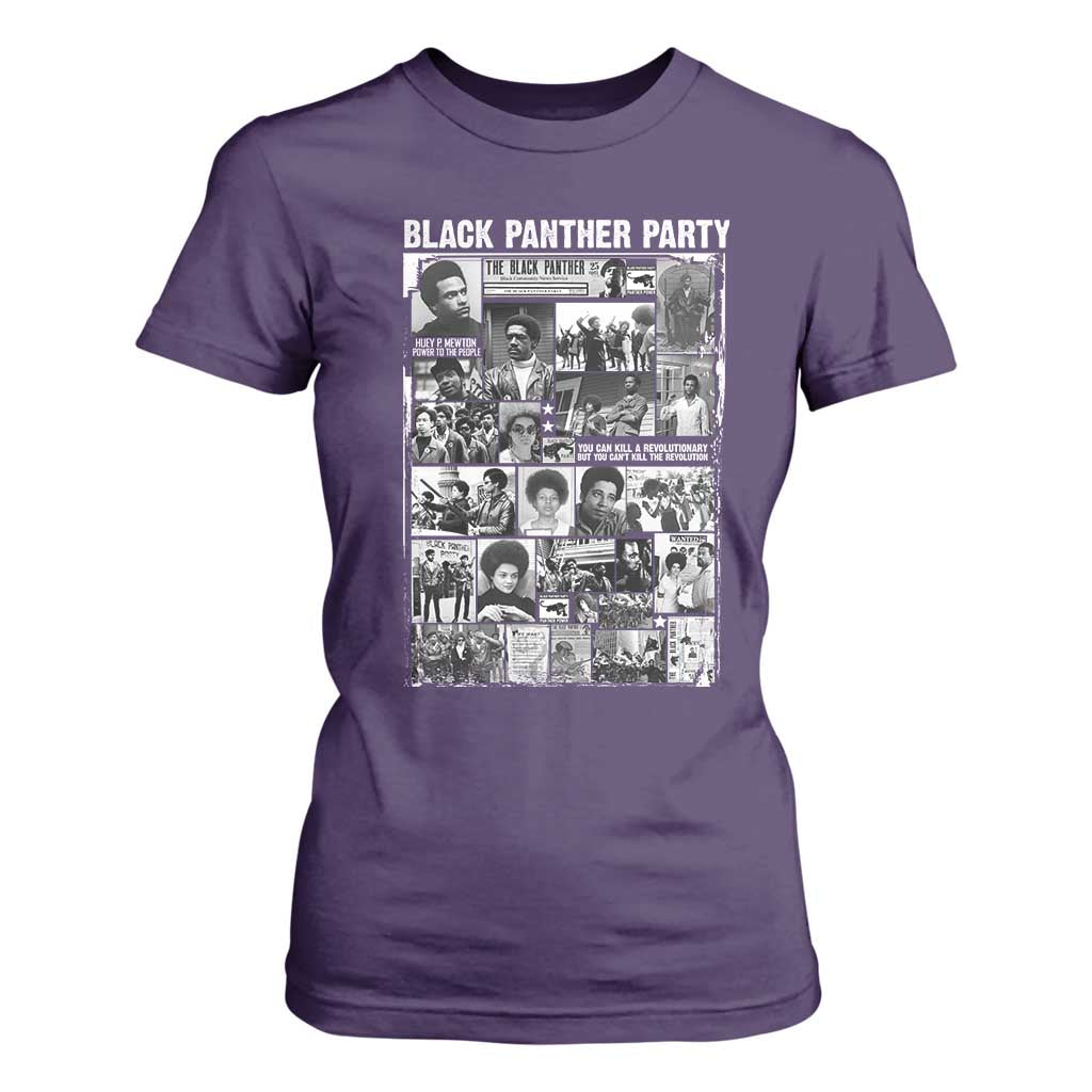 Black Panther Party Legacy T Shirt For Women Revolutionary Tribute to Huey P Newton Movement - African Pride