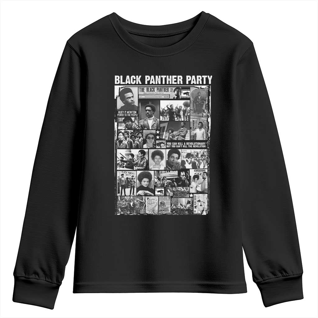 Black Panther Party Legacy Youth Sweatshirt Revolutionary Tribute to Huey P Newton Movement - African Pride