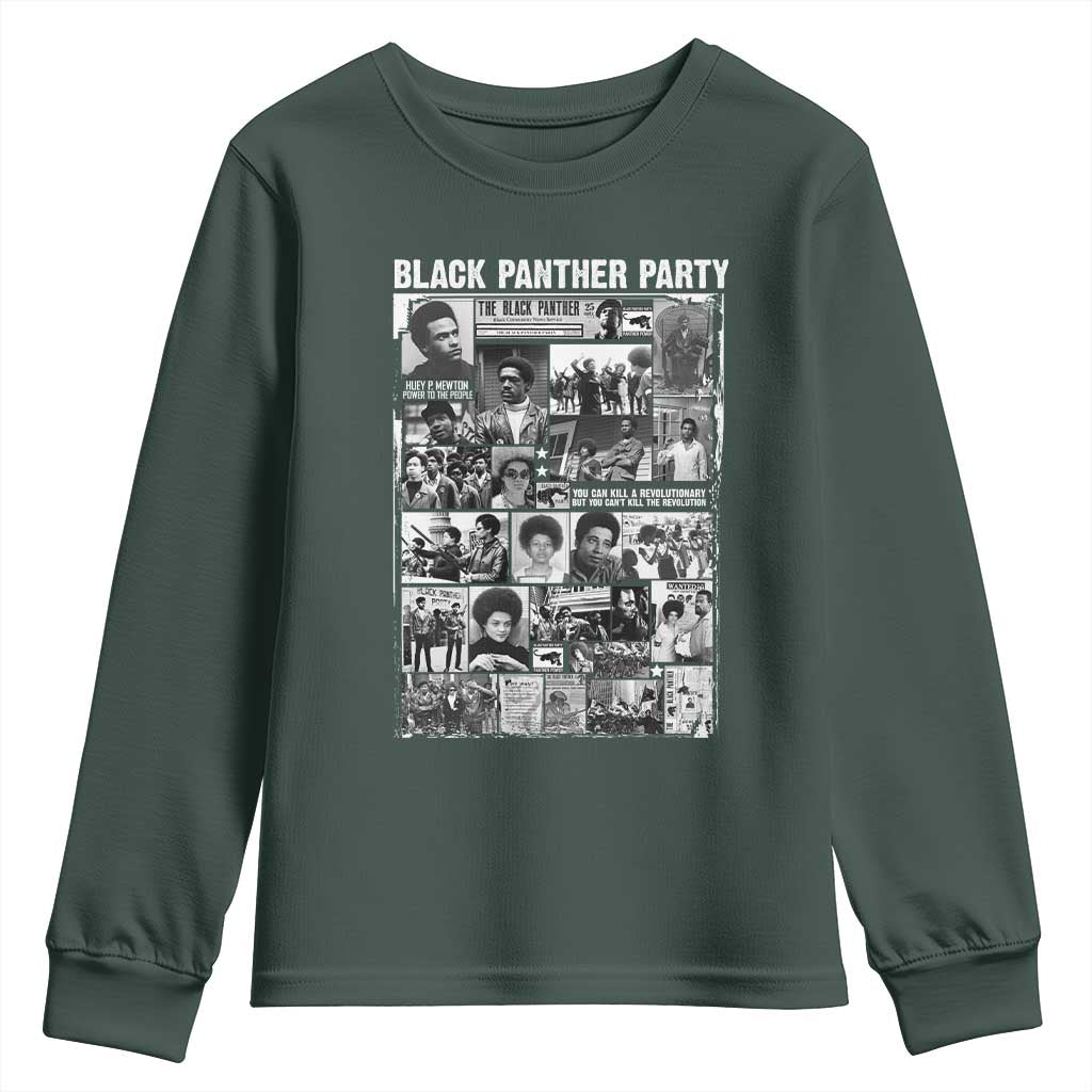 Black Panther Party Legacy Youth Sweatshirt Revolutionary Tribute to Huey P Newton Movement - African Pride
