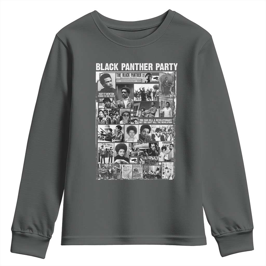 Black Panther Party Legacy Youth Sweatshirt Revolutionary Tribute to Huey P Newton Movement - African Pride