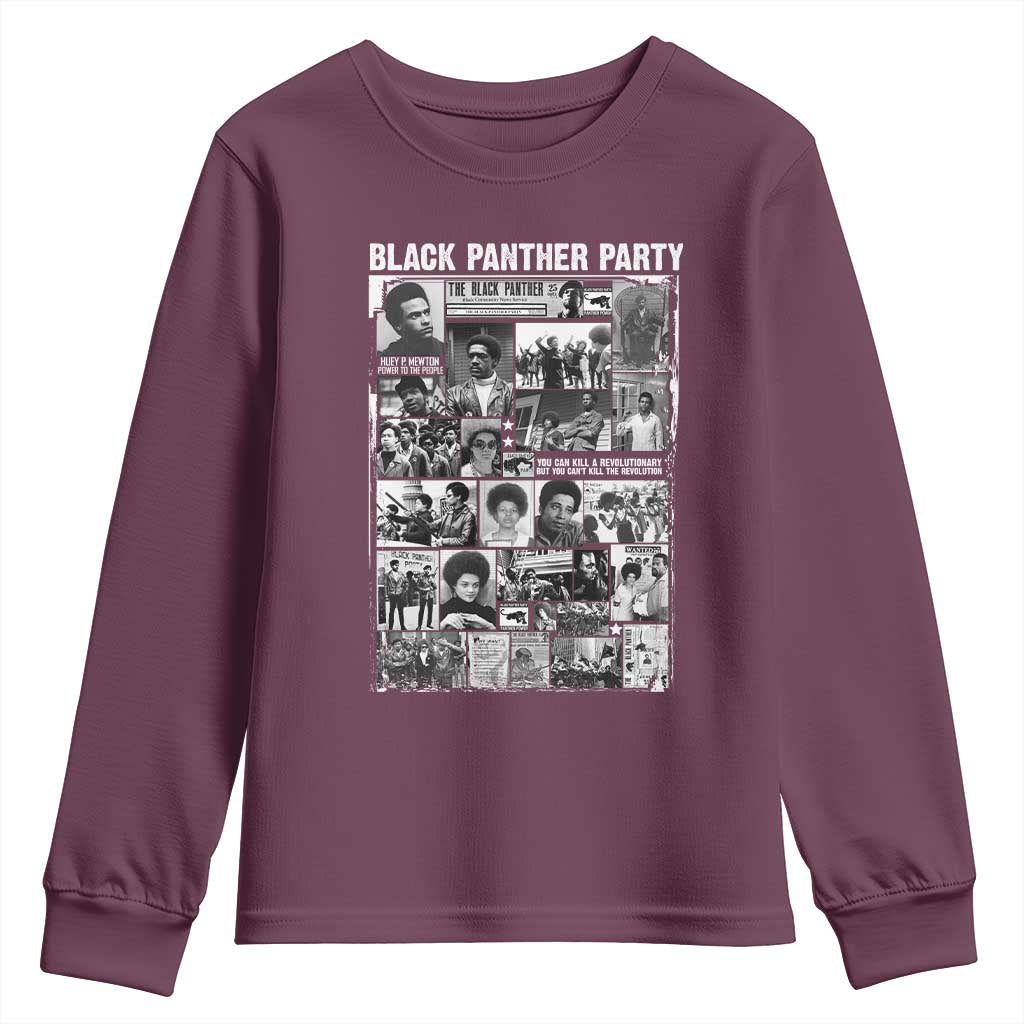 Black Panther Party Legacy Youth Sweatshirt Revolutionary Tribute to Huey P Newton Movement - African Pride