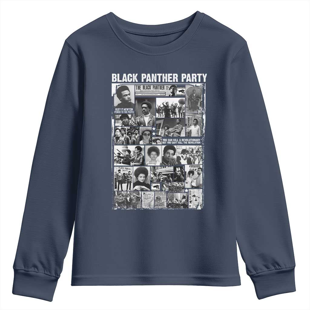 Black Panther Party Legacy Youth Sweatshirt Revolutionary Tribute to Huey P Newton Movement - African Pride