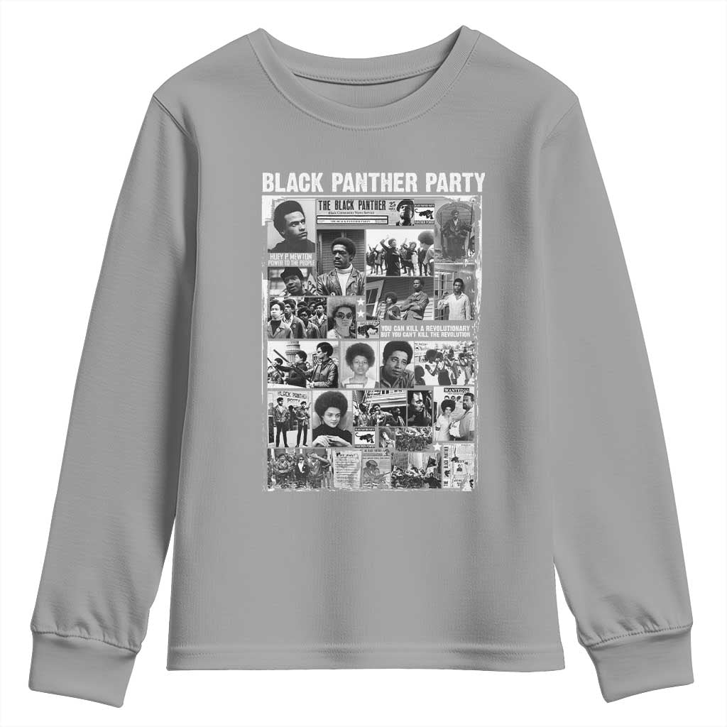 Black Panther Party Legacy Youth Sweatshirt Revolutionary Tribute to Huey P Newton Movement - African Pride