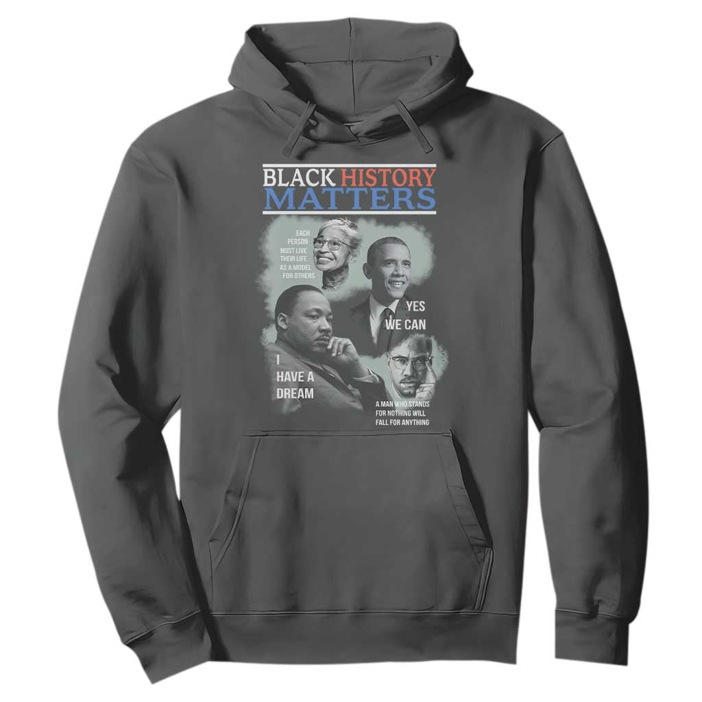 Black History Inspirational Hoodie MLK Malcolm X Obama Rosa Parks Tribute - African Pride