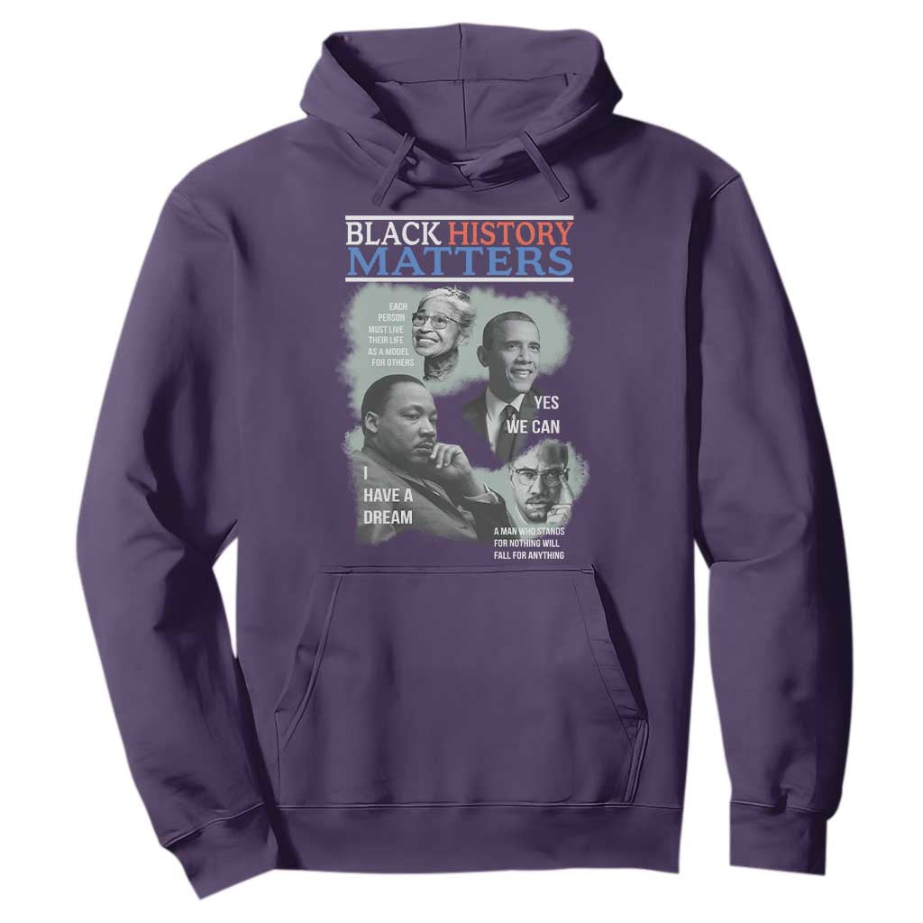 Black History Inspirational Hoodie MLK Malcolm X Obama Rosa Parks Tribute - African Pride
