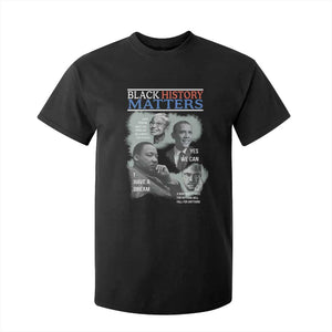 Black History Inspirational T Shirt For Kid MLK Malcolm X Obama Rosa Parks Tribute - African Pride