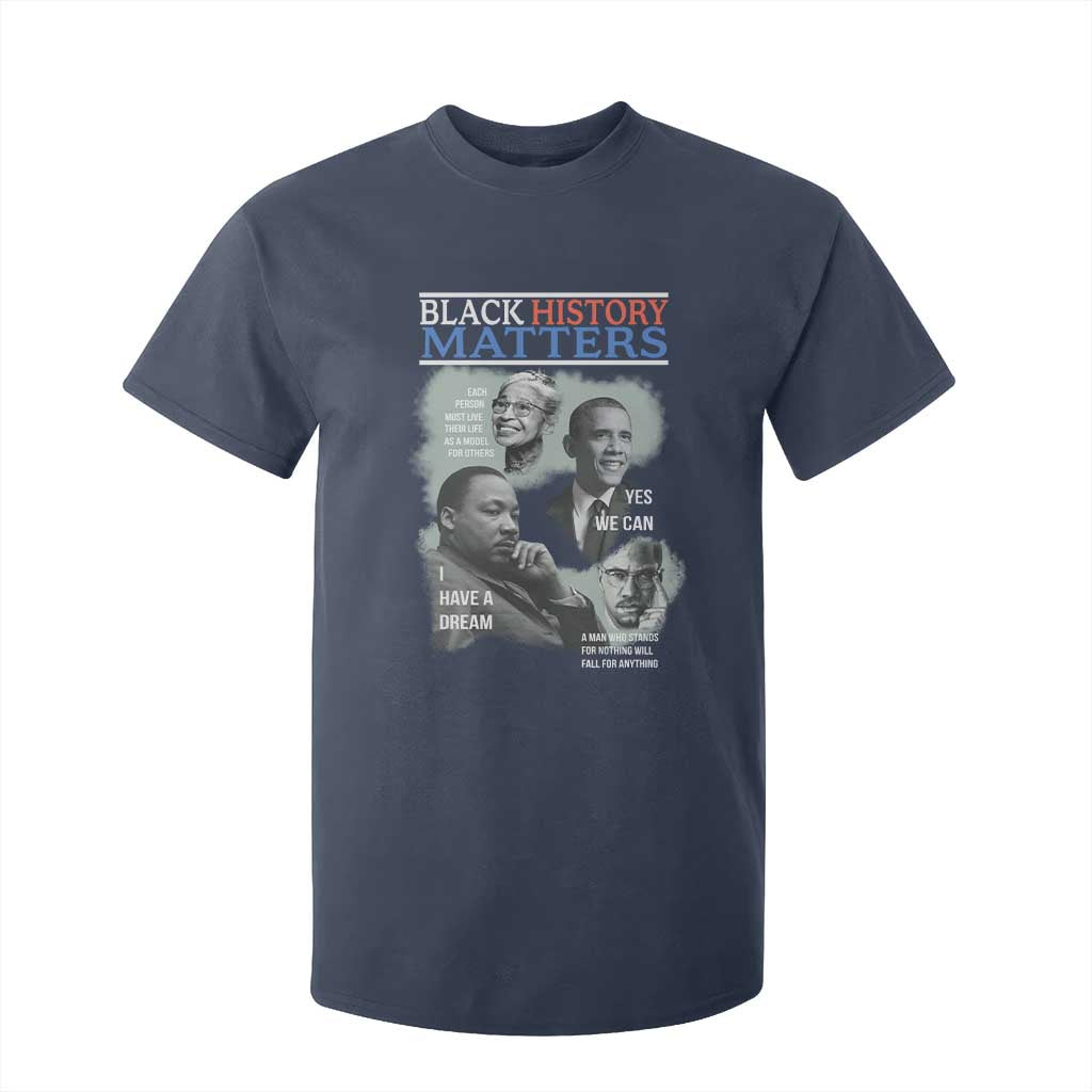 Black History Inspirational T Shirt For Kid MLK Malcolm X Obama Rosa Parks Tribute - African Pride